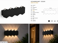 4 x bidirectionele led wandlamp – 8w – 3500k warm wit – ip54 – sw-51-4 - afbeelding 5 van  5