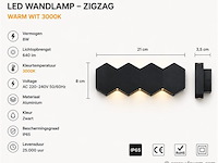 4 x bidirectionele led wandlamp – 8w – 3500k warm wit – ip54 – sw-51-4 - afbeelding 3 van  4
