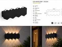4 x bidirectionele led wandlamp – 8w – 3500k warm wit – ip54 – sw-51-4 - afbeelding 4 van  4