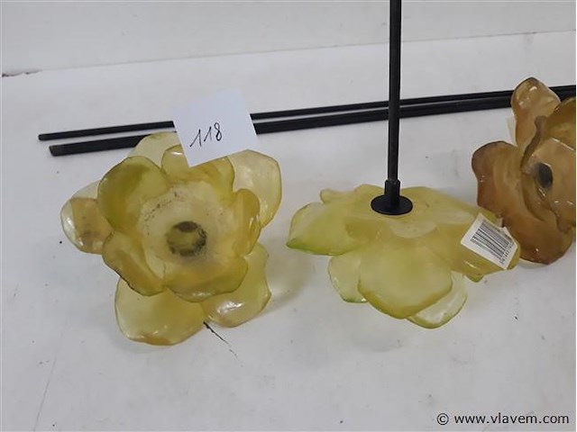 4 x bloem pvc op prikker - afbeelding 2 van  2