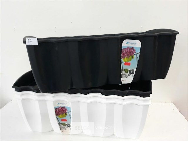 4 x bloembak 58x27 cm geschikt voor balustrade - afbeelding 1 van  3