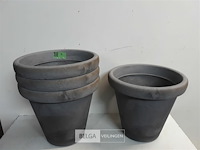 4 x bloempot rond 40 x h35 cm - afbeelding 2 van  3