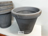 4 x bloempot rond 40 x h35 cm - afbeelding 3 van  3