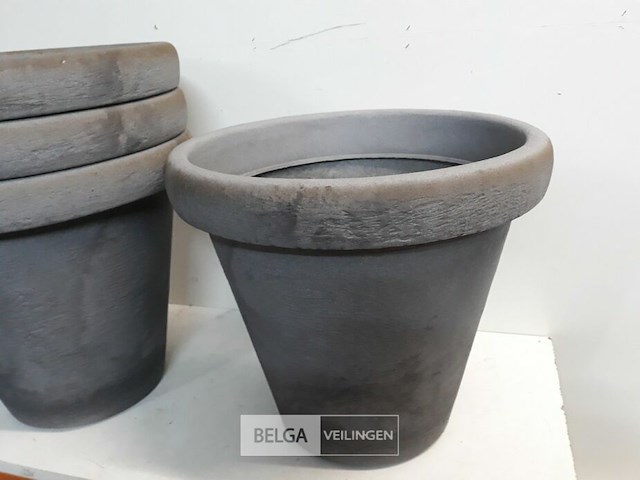 4 x bloempot rond 40 x h35 cm - afbeelding 3 van  3
