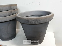 4 x bloempot rond 40 x h35 cm - afbeelding 3 van  3