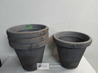4 x bloempot rond 40 x h35 cm