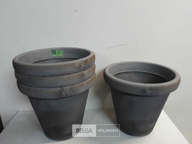 4 x bloempot rond 40 x h35 cm - afbeelding 2 van  3
