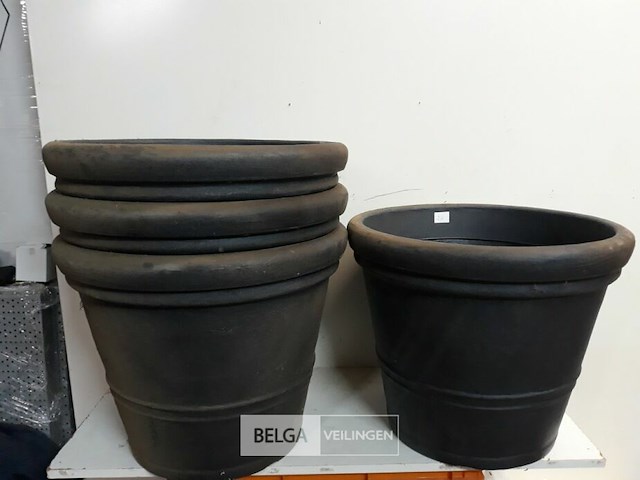 4 x bloempot rond 50 x h42 cm - afbeelding 2 van  3