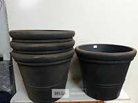 4 x bloempot rond 50 x h42 cm - afbeelding 2 van  3