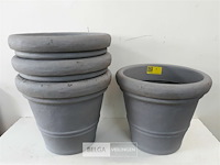 4 x bloempot rond dia 40 cm h 32 cm