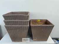 4 x bloempot vierkant 40 x 40 x h 35 cm