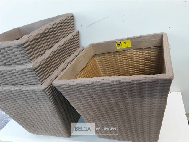 4 x bloempot vierkant 40 x 40 x h 35 cm - afbeelding 3 van  3