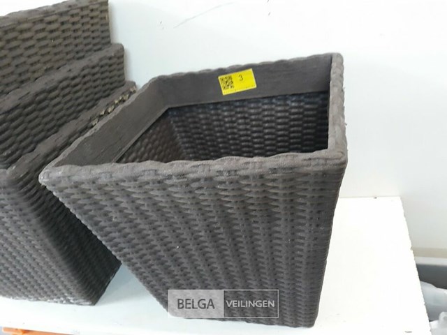 4 x bloempot vierkant 40 x 40 x h 35 cm - afbeelding 3 van  3