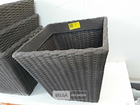 4 x bloempot vierkant 40 x 40 x h 35 cm - afbeelding 3 van  3