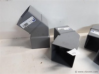 4 x bocht 80x80mm grijs pvc regenafvoer - afbeelding 2 van  2