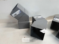 4 x bocht 80x80mm grijs pvc regenafvoer - afbeelding 3 van  3