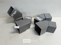 4 x bocht 80x80mm grijs pvc regenafvoer - afbeelding 2 van  3