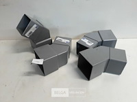 4 x bocht 80x80mm grijs pvc regenafvoer - afbeelding 2 van  3