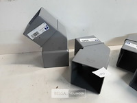 4 x bocht 80x80mm grijs pvc regenafvoer - afbeelding 3 van  3