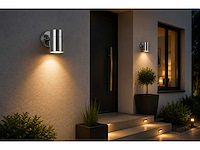4 x buiten wandlamp gu10 – mat chroom – ip44 – manolya-1 - afbeelding 8 van  8