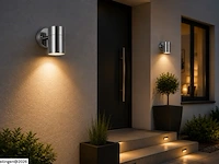 4 x buiten wandlamp gu10 – mat chroom – ip44 – manolya-1 - afbeelding 2 van  6