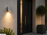 4 x buiten wandlamp gu10 – mat chroom – ip44 – manolya-1 - afbeelding 4 van  6