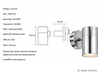 4 x buiten wandlamp gu10 – mat chroom – ip44 – manolya-1 - afbeelding 4 van  5