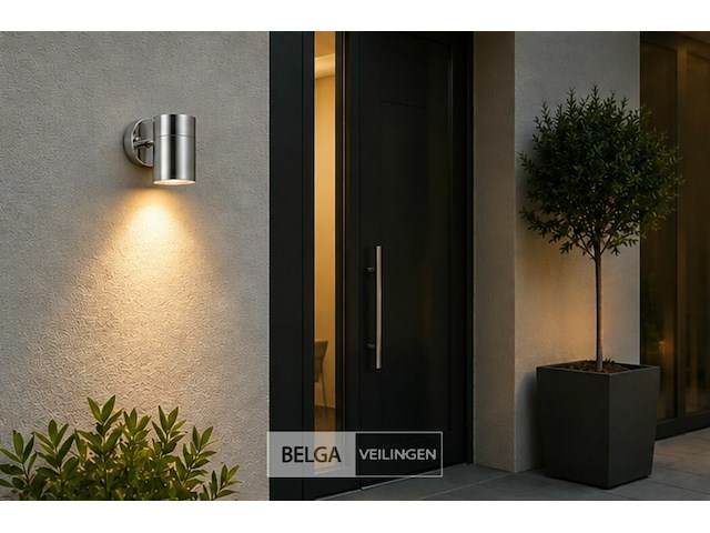 4 x buiten wandlamp gu10 – mat chroom – ip44 – manolya-1 - afbeelding 4 van  6