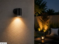 4 x buiten wandlamp gu10 – zwart – ip44 – manolya-1 - afbeelding 4 van  6