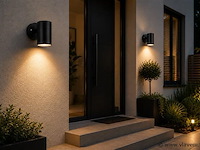 4 x buiten wandlamp gu10 – zwart – ip44 – manolya-1 - afbeelding 1 van  5