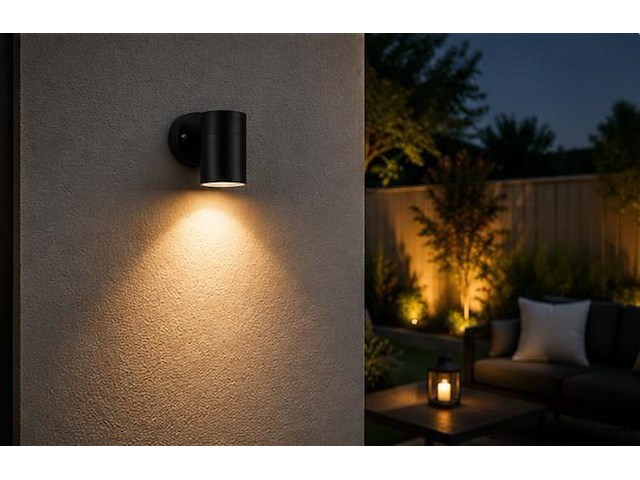 4 x buiten wandlamp gu10 – zwart – ip44 – manolya-1 - afbeelding 3 van  5