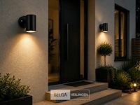 4 x buiten wandlamp gu10 – zwart – ip44 – manolya-1 - afbeelding 2 van  6