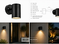 4 x buiten wandlamp gu10 – zwart – ip44 – manolya-1 - afbeelding 6 van  6