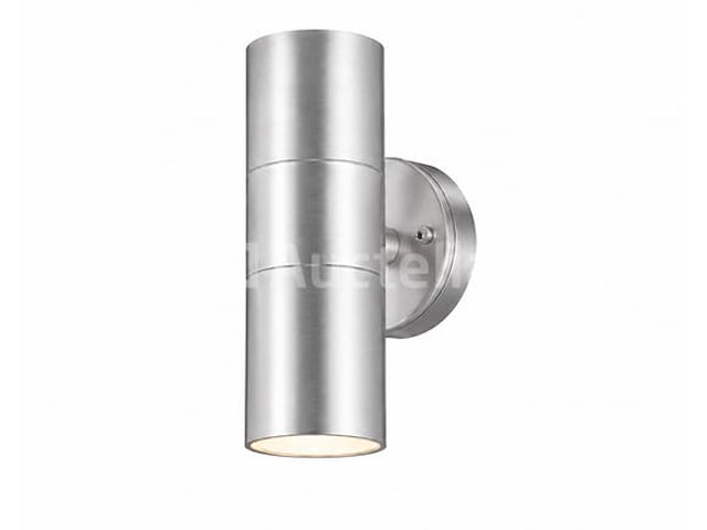 4 x buiten wandlamp up & down – 2xgu10 – mat chroom – ip44 – manolya-2 - afbeelding 1 van  5