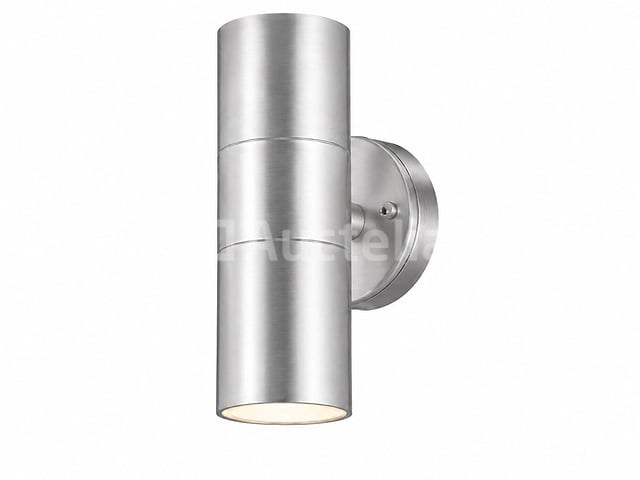 4 x buiten wandlamp up & down – 2xgu10 – mat chroom – ip44 – manolya-2 - afbeelding 2 van  5