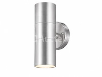 4 x buiten wandlamp up & down – 2xgu10 – mat chroom – ip44 – manolya-2 - afbeelding 2 van  5