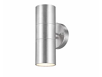 4 x buiten wandlamp up & down – 2xgu10 – mat chroom – ip44 – manolya-2 - afbeelding 7 van  14