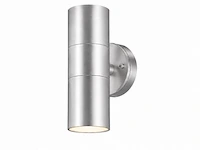 4 x buiten wandlamp up & down – 2xgu10 – mat chroom – ip44 – manolya-2 - afbeelding 3 van  6