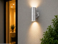 4 x buiten wandlamp up & down – 2xgu10 – mat chroom – ip44 – manolya-2 - afbeelding 4 van  6