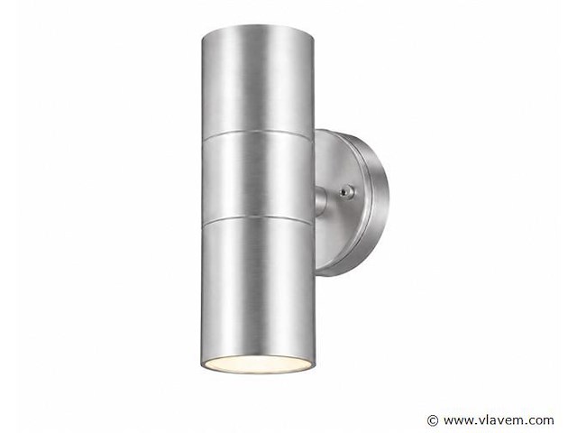 4 x buiten wandlamp up & down – 2xgu10 – mat chroom – ip44 – manolya-2 - afbeelding 2 van  5