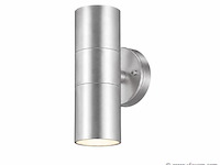 4 x buiten wandlamp up & down – 2xgu10 – mat chroom – ip44 – manolya-2 - afbeelding 2 van  5