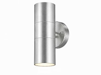 4 x buiten wandlamp up & down – 2xgu10 – mat chroom – ip44 – manolya-2 - afbeelding 3 van  6