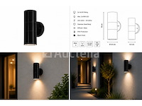 4 x buiten wandlamp up & down – 2xgu10 – zwart – ip44 – manolya-2 - afbeelding 4 van  5