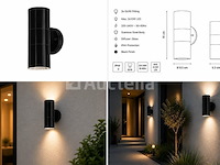 4 x buiten wandlamp up & down – 2xgu10 – zwart – ip44 – manolya-2 - afbeelding 5 van  5
