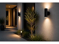 4 x buiten wandlamp up & down – 2xgu10 – zwart – ip44 – manolya-2 - afbeelding 3 van  12