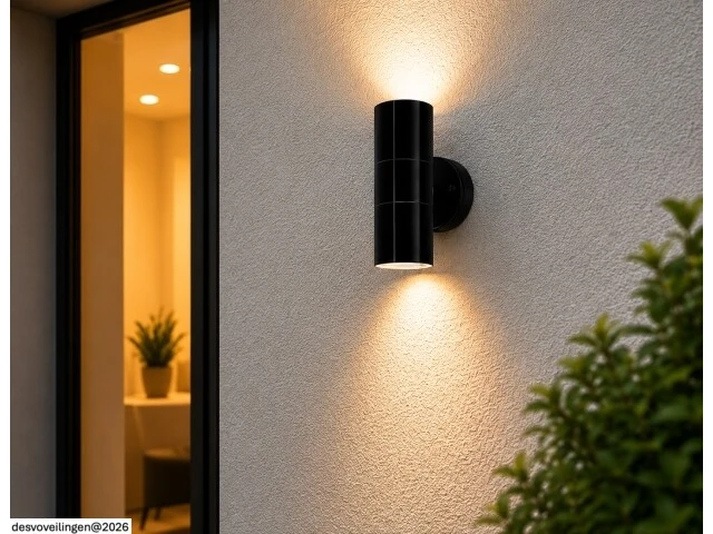 4 x buiten wandlamp up & down – 2xgu10 – zwart – ip44 – manolya-2 - afbeelding 4 van  6