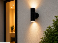 4 x buiten wandlamp up & down – 2xgu10 – zwart – ip44 – manolya-2 - afbeelding 4 van  6