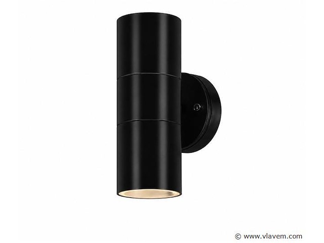 4 x buiten wandlamp up & down – 2xgu10 – zwart – ip44 – manolya-2 - afbeelding 2 van  5