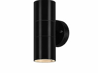 4 x buiten wandlamp up & down – 2xgu10 – zwart – ip44 – manolya-2 - afbeelding 2 van  5