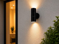 4 x buiten wandlamp up & down – 2xgu10 – zwart – ip44 – manolya-2 - afbeelding 3 van  5